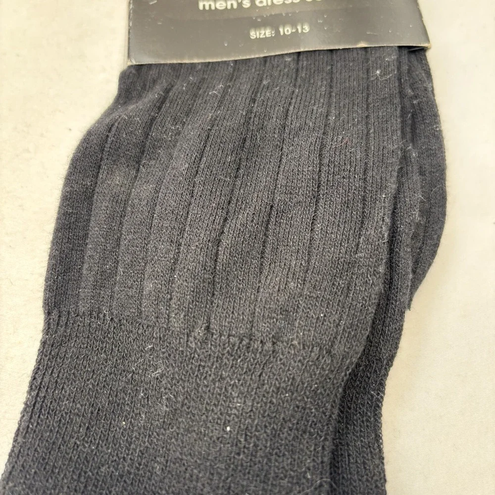 One Pair Max Grey Fine Men's Socks Size 10-13 Made in Turkey 75% Cotton black